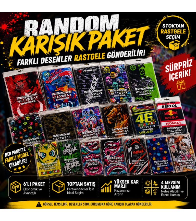 Karma Desen 50’li Toptan Fırsat Paketi