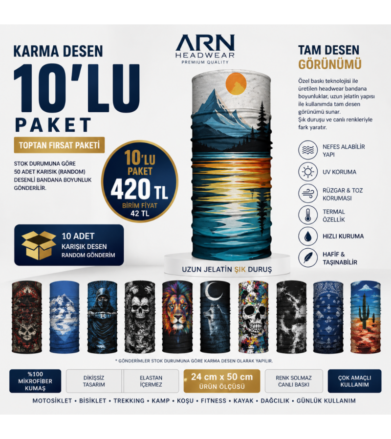 Karma Desen 10’li Toptan Fırsat Paketi