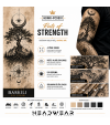 Roots of Strength™ Tactical Arm Sleeve Baskılı Kol Çorabı – 1 Düzine (12 Çift / Sağ & Sol Kol)