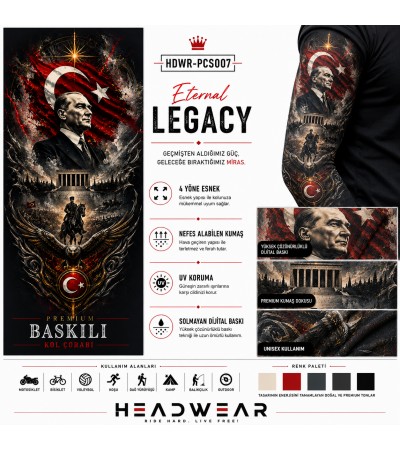Eternal Legacy Atatürk Şahin Detay Tactical Arm Sleeve Baskılı Kol Çorabı – 1 Düzine (12 Çift / Sağ & Sol Kol) Eternal Legacy Atatürk Şahin Detay Tactical Arm Sleeve Baskılı Kol Çorabı – 1 Düzine (12 Çift / Sağ & Sol Kol)