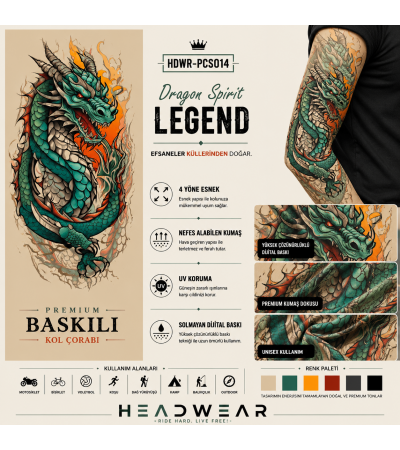 Dragon Spirit Legend Tactical Arm Sleeve Baskılı Kol Çorabı – 1 Düzine (12 Çift / Sağ & Sol Kol) Dragon Spirit Legend Tactical Arm Sleeve Baskılı Kol Çorabı – 1 Düzine (12 Çift / Sağ & Sol Kol)