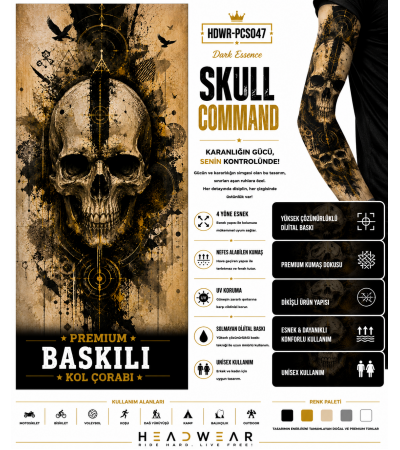 Dark Essence Skull Command Tactical Arm Sleeve Baskılı Kol Çorabı – 1 Düzine (12 Çift / Sağ & Sol Kol) Dark Essence Skull Command Tactical Arm Sleeve Baskılı Kol Çorabı – 1 Düzine (12 Çift / Sağ & Sol Kol)