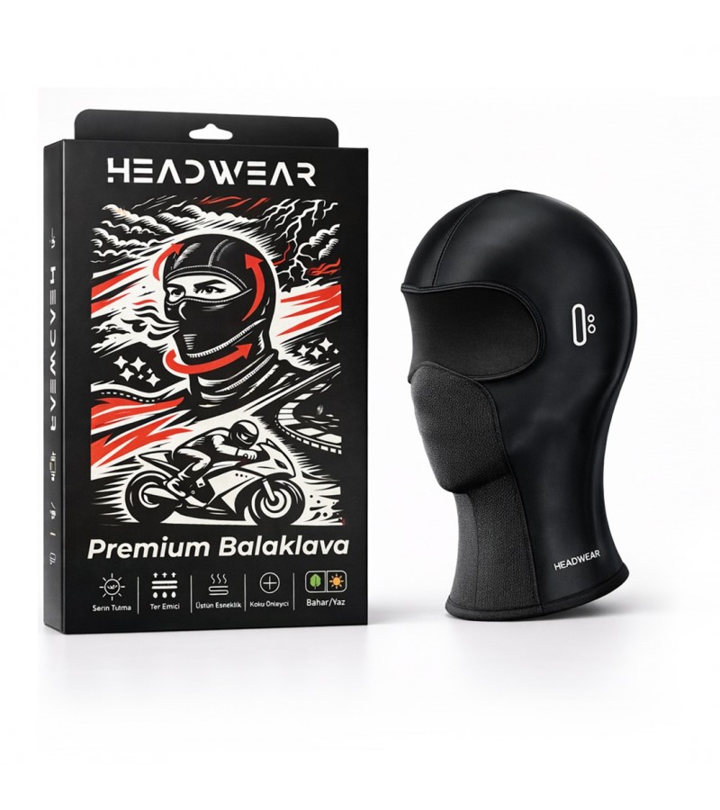 Headwear Premium Cool Touch Siyah Balaklava Headwear Premium Cool Touch Siyah Balaklava