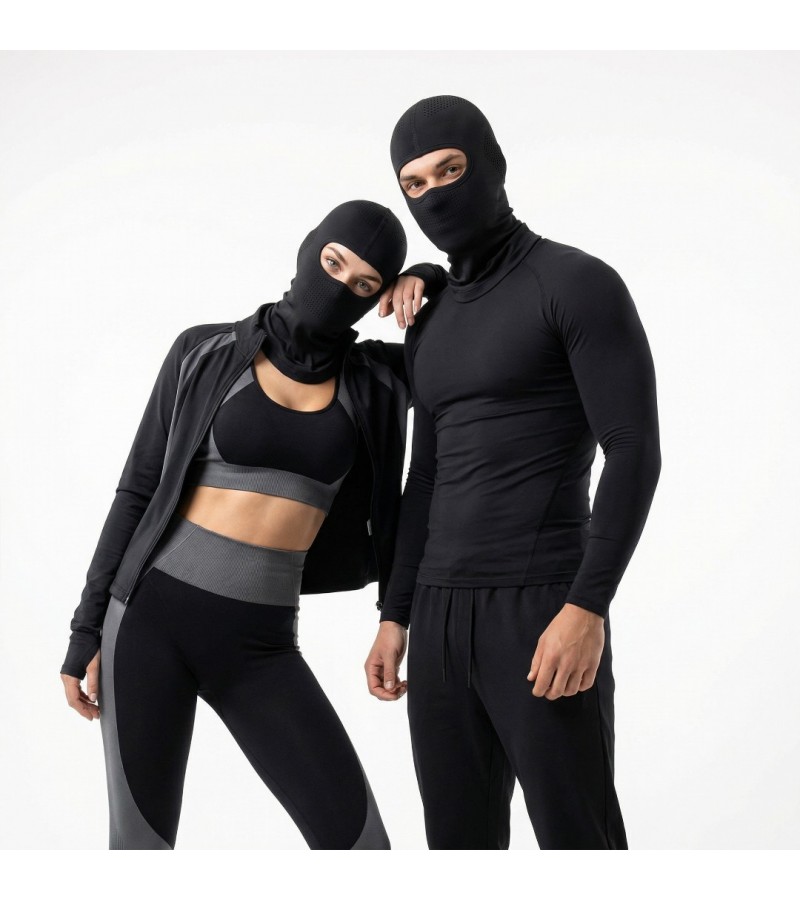 Headwear Unisex Pro Active Balaclava – Nefes Alabilir Performans Yüz Maskesi (Siyah) 10 ADET